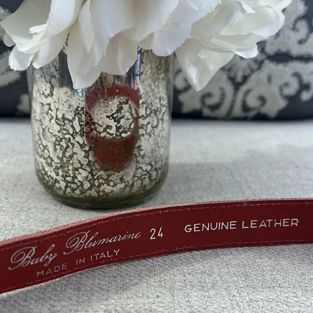 Blumarine Baby Made In Italy Size 24 Genuine Leather Belt - Picture 3 of 9